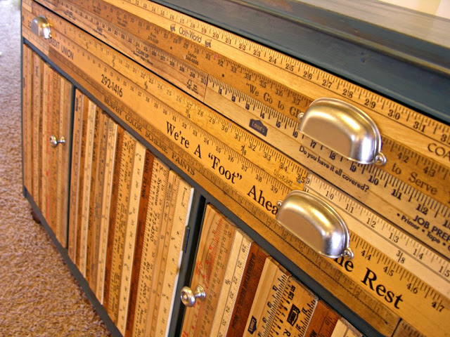 DIY yardsticks buffet