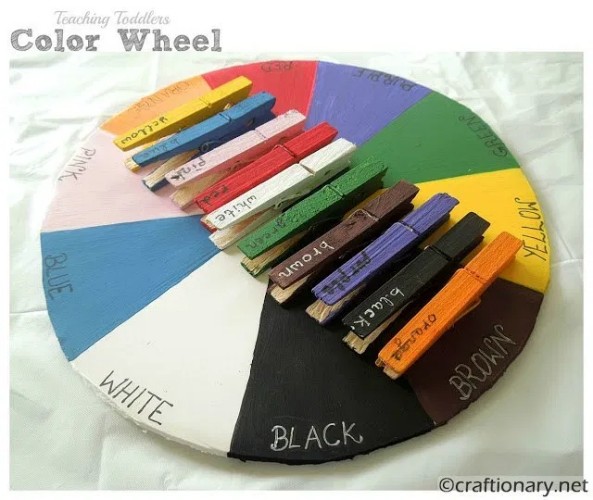 Color Wheel Teaching kids colors and fine motor skills - Craftionary