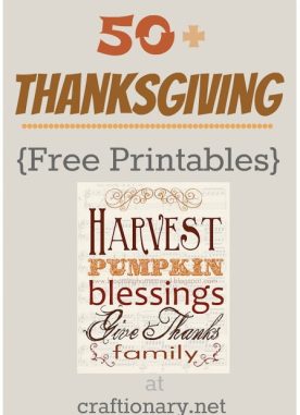 50 Thanksgiving Ideas Printable inspired by Fall