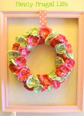 Guest Post- Spring satin flower wreath