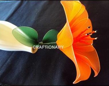 How to make nylon flower lily with stocking net
