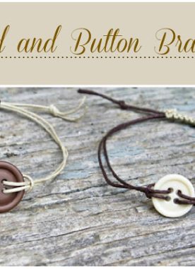 Cord and button bracelet (tutorial) Guest Post