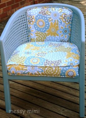 Guest Post- Reupholstery of old Chair (Tutorial).