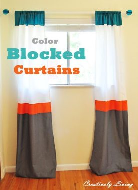 DIY Colour Block Curtains (tutorial)