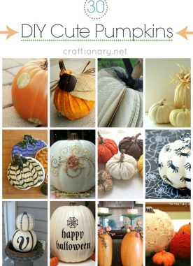 30 Cute Pumpkins to decorate for Fall