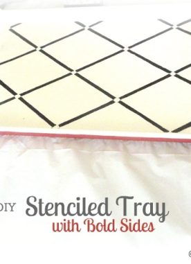 How to stencil on wood a decorative tray