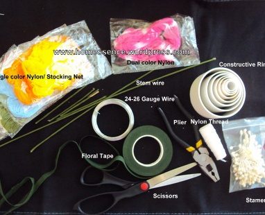 Nylon flowers material to make flowers with stocking net