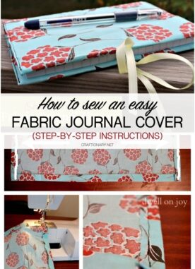 Make Easy Fabric Book Cover: DIY Journal Cover Instructions
