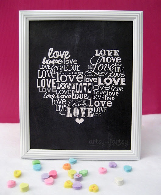 love word art printable