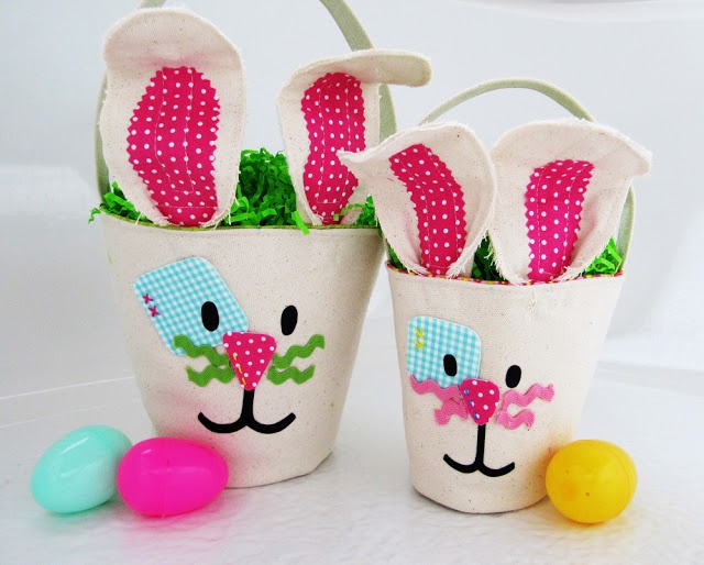 make cute canvas baskets