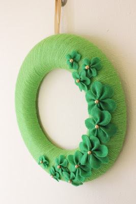 green flower wreath