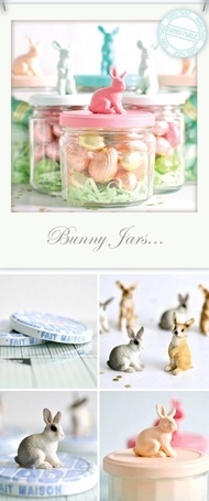 make cute easter bunny jars