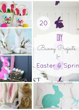 Make Cute Easter bunny crafts for Spring (20 DIY Ideas)