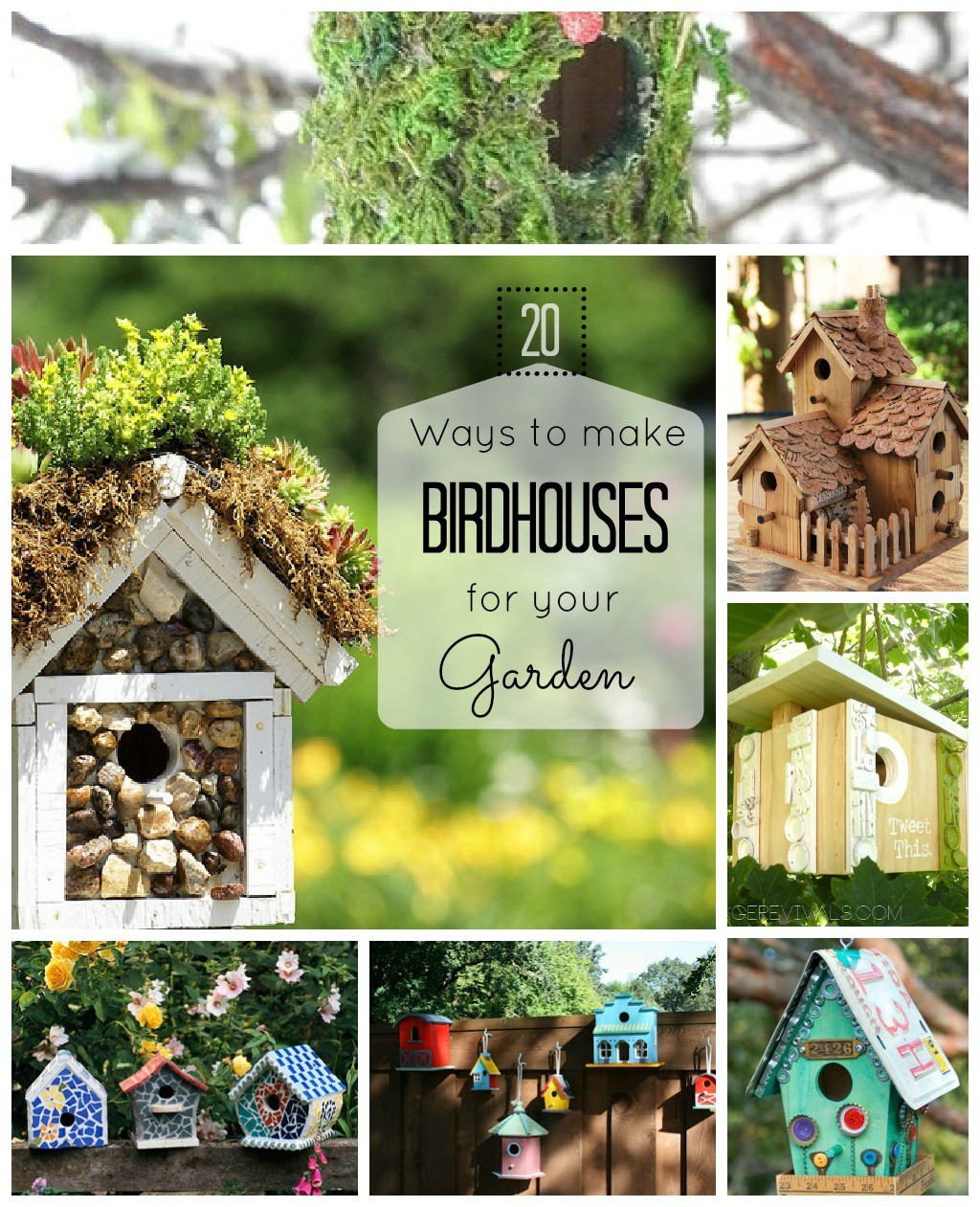 Make birdhouses for Garden (20 Ideas) - Craftionary