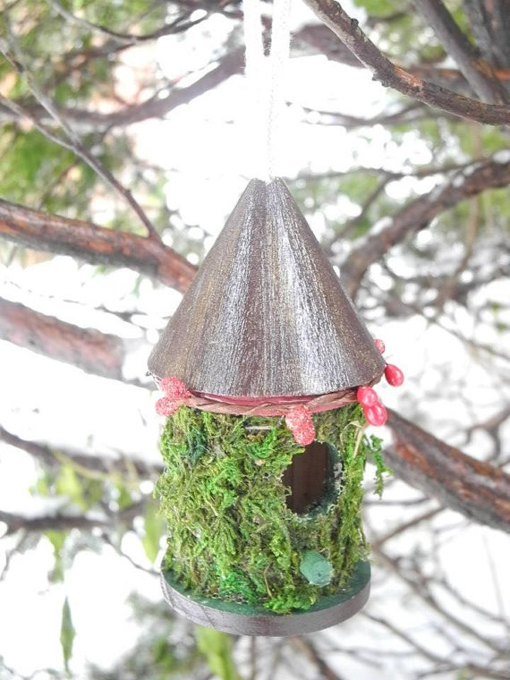 moss birdhouses