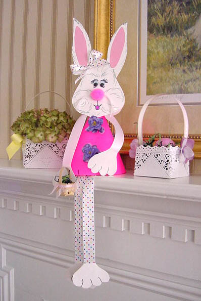 paper craft bunny home decor