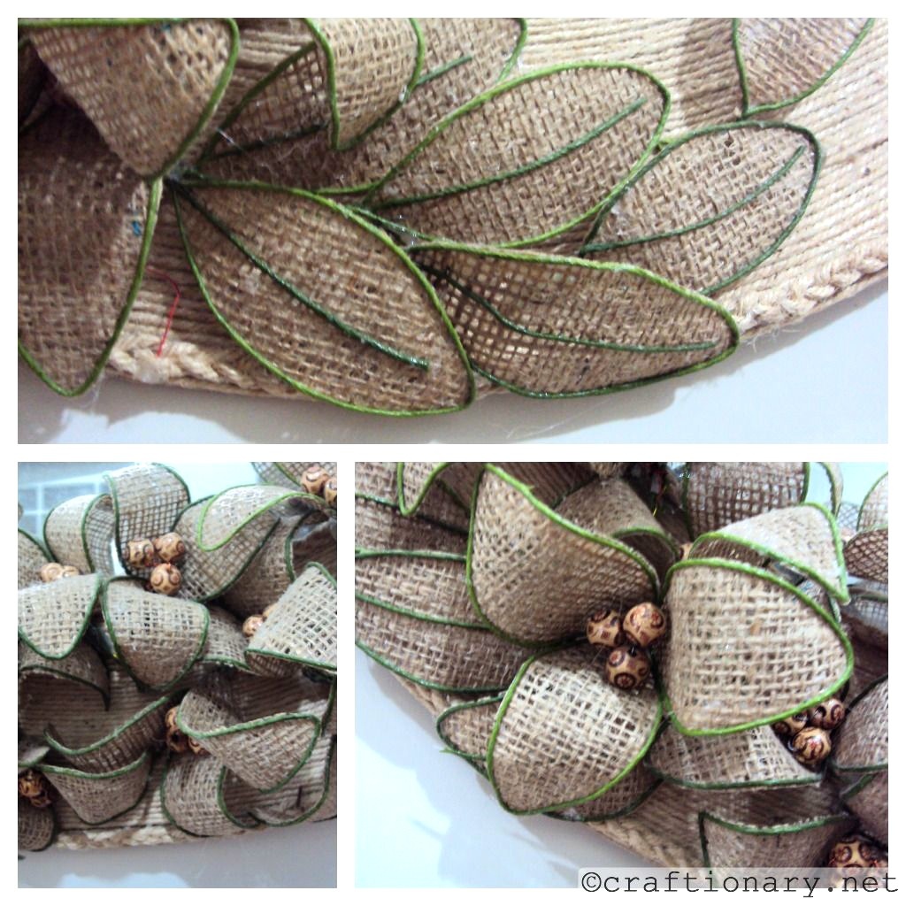 burlap flowers handmade