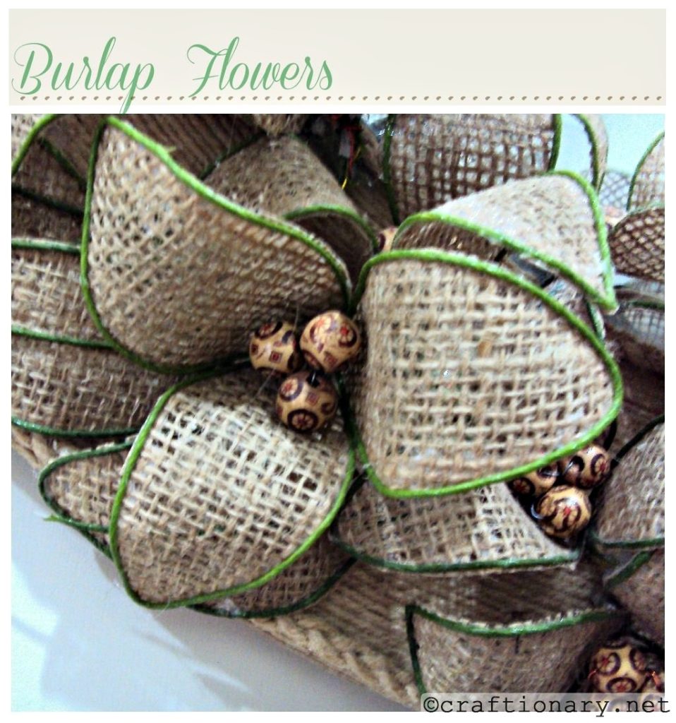 make flowers with burlap