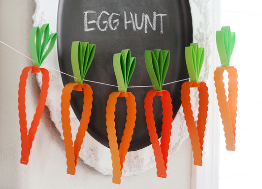 carrots paper garland