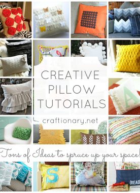 25 Easy decorative pillow tutorials (Make throw pillows)