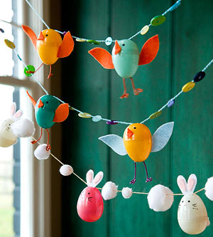 DIY birds garland