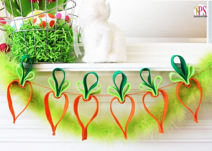 felt carrots garland