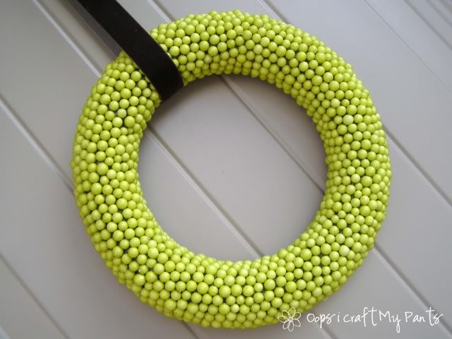 green dollar store wreath