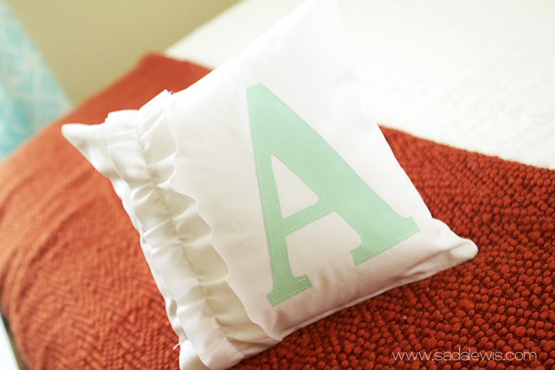 Monogram Pillow Cover or DIY Iron on for pillows, Gold Monogram