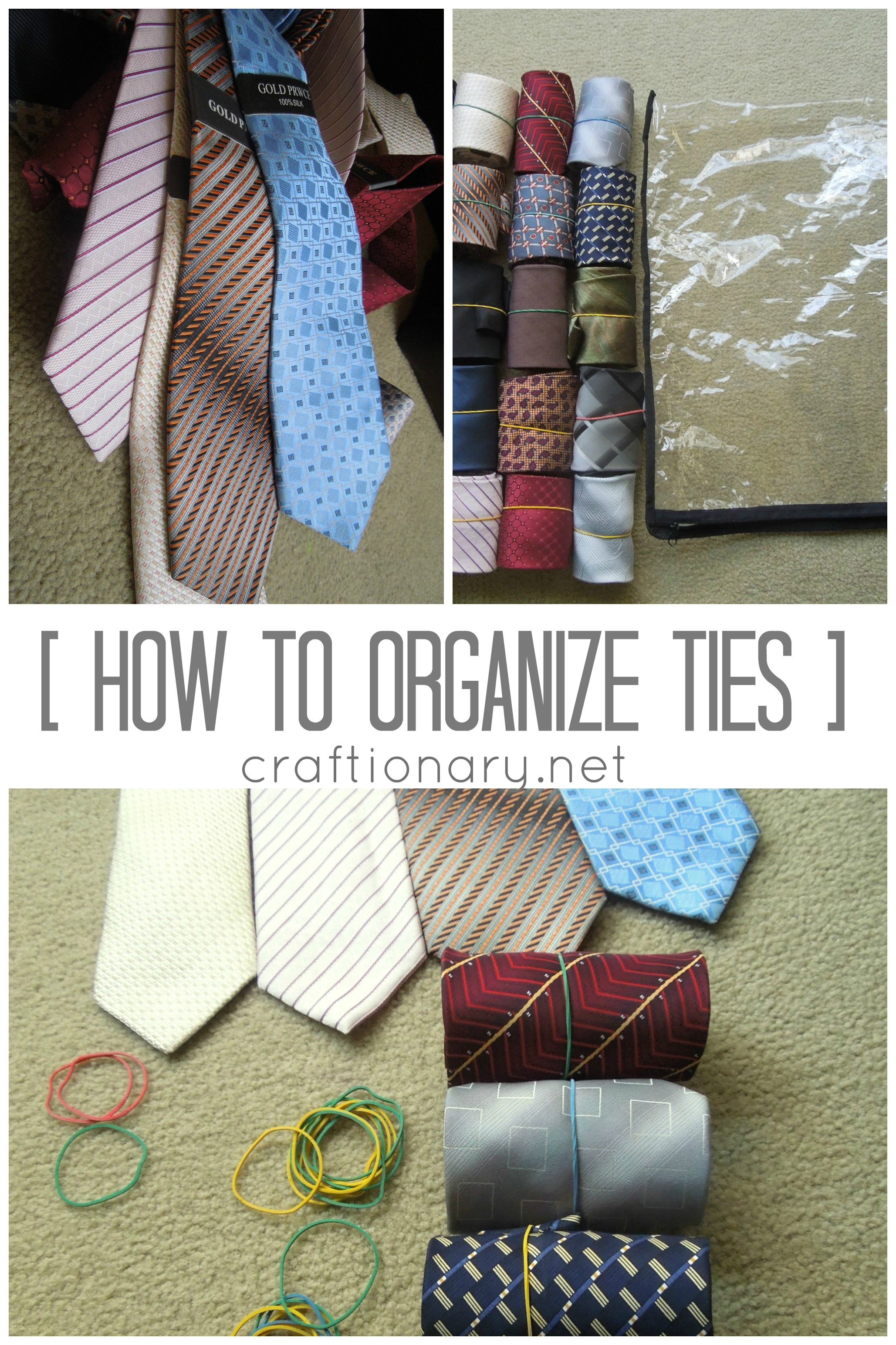 organize ties men closet