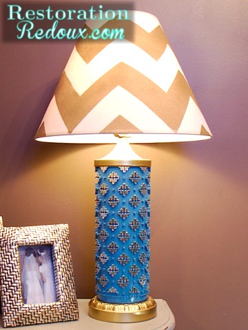 painted lamp makeover