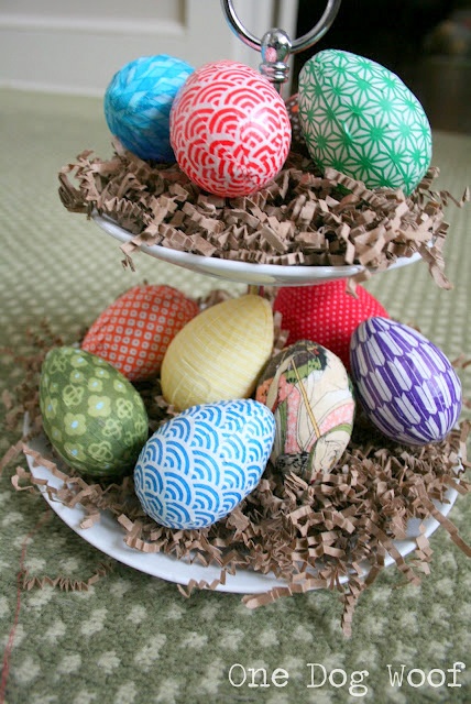 decoupage easter eggs