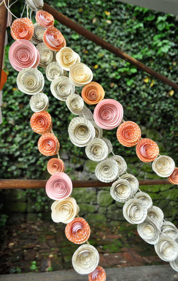 paper rosettes garland
