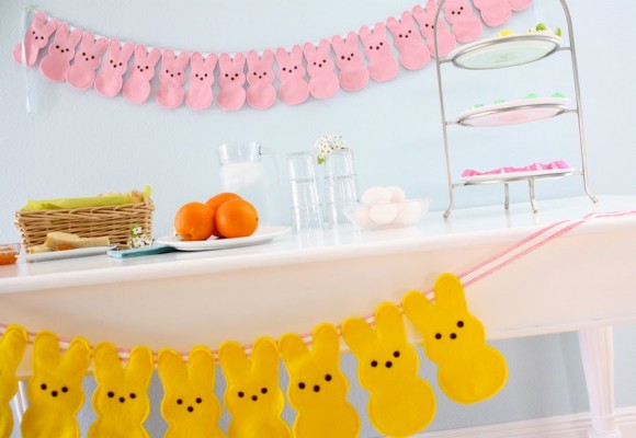 felt peeps garland