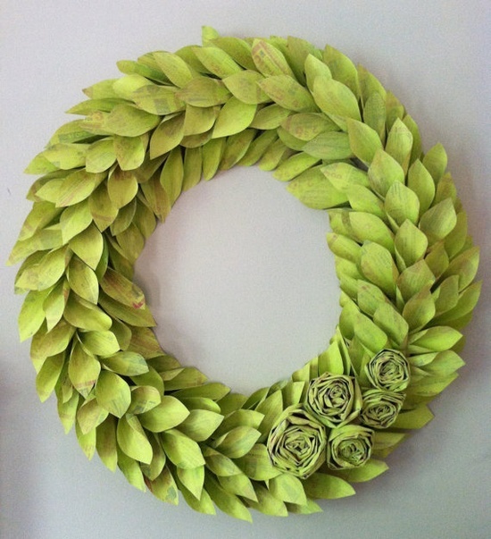 recycle spring wreath