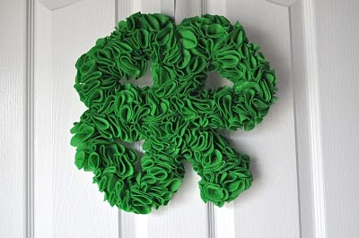 shamrock hanging wreath