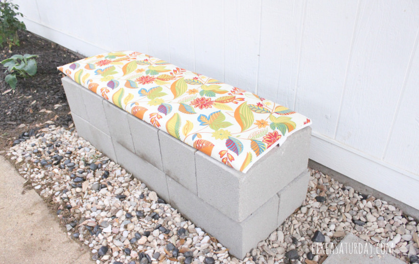 DIY cinder block benches