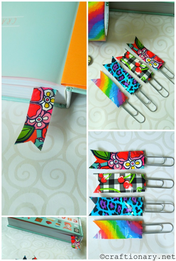 diy duct tape bookmarks