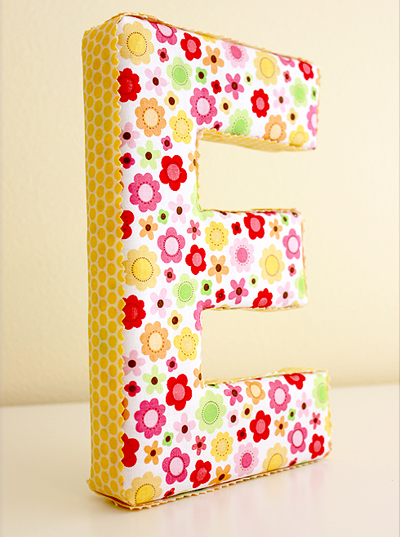 fabric covered letter tutorial