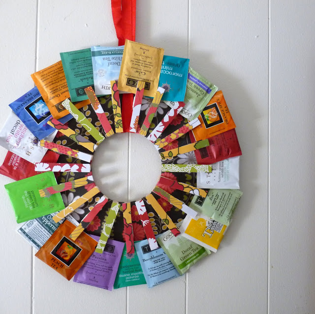 handmade gift tea wreath