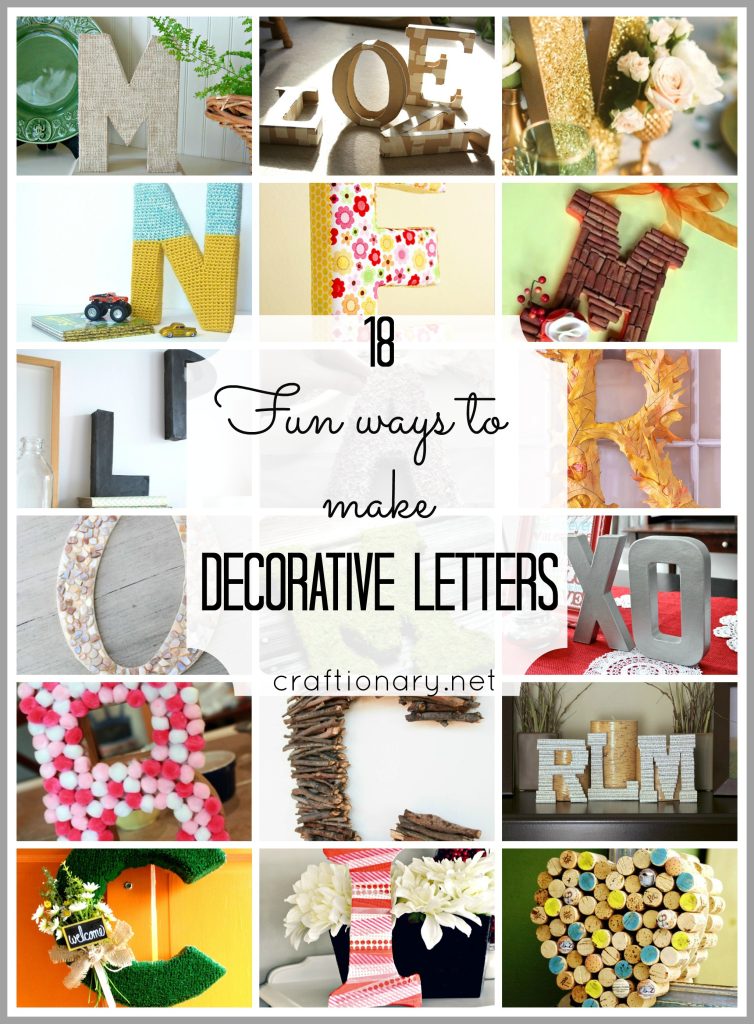 DIY ~ FIVE Easy Ways to Decorate Paper Mache Letters 