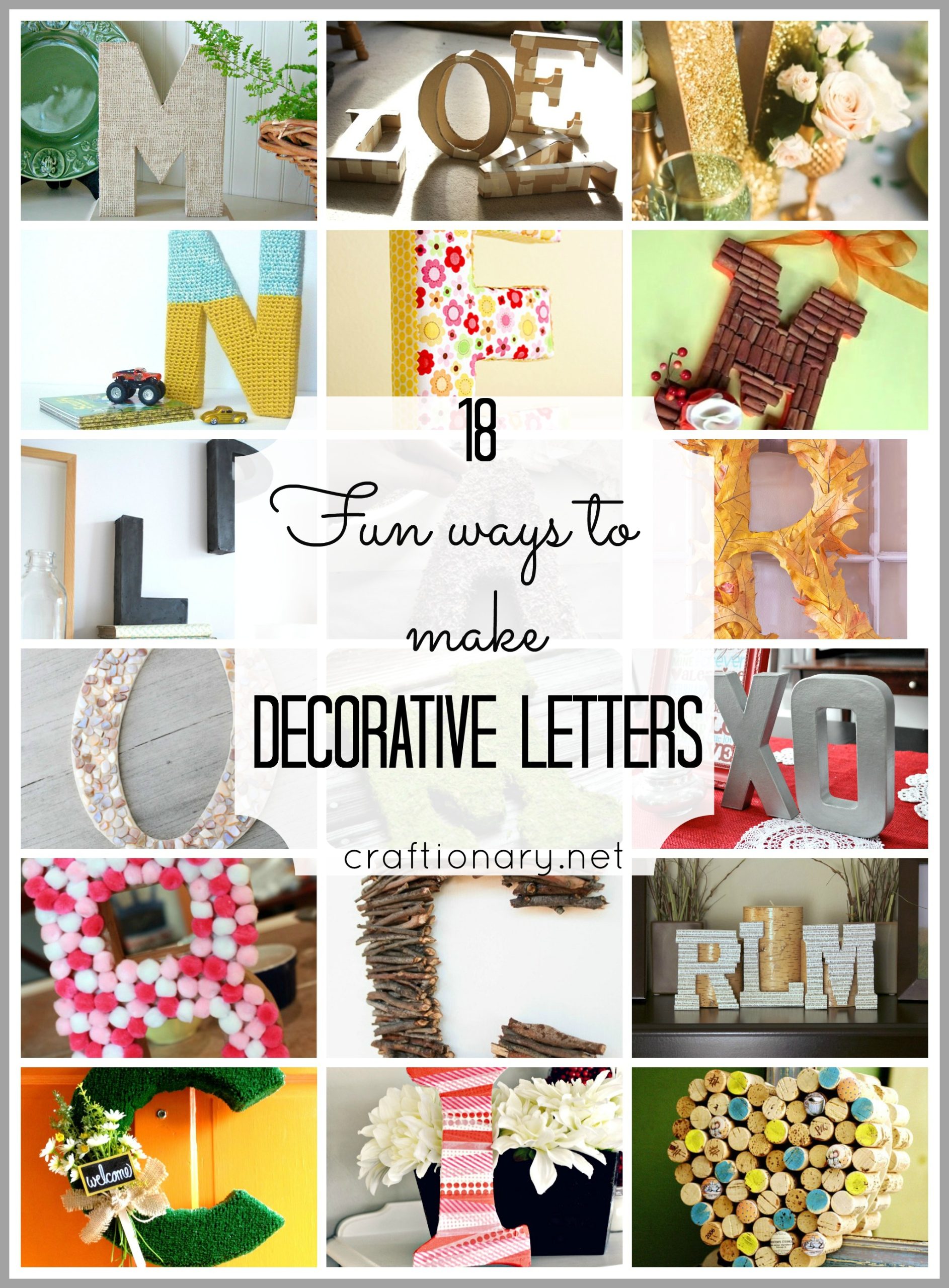 18 Easy and creative decorative letters - Craftionary