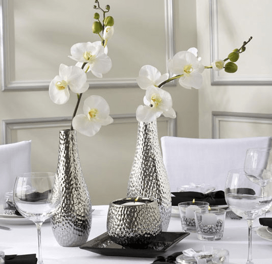 metallic DIY vases