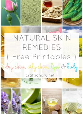 Natural skin remedies free printable for skin care