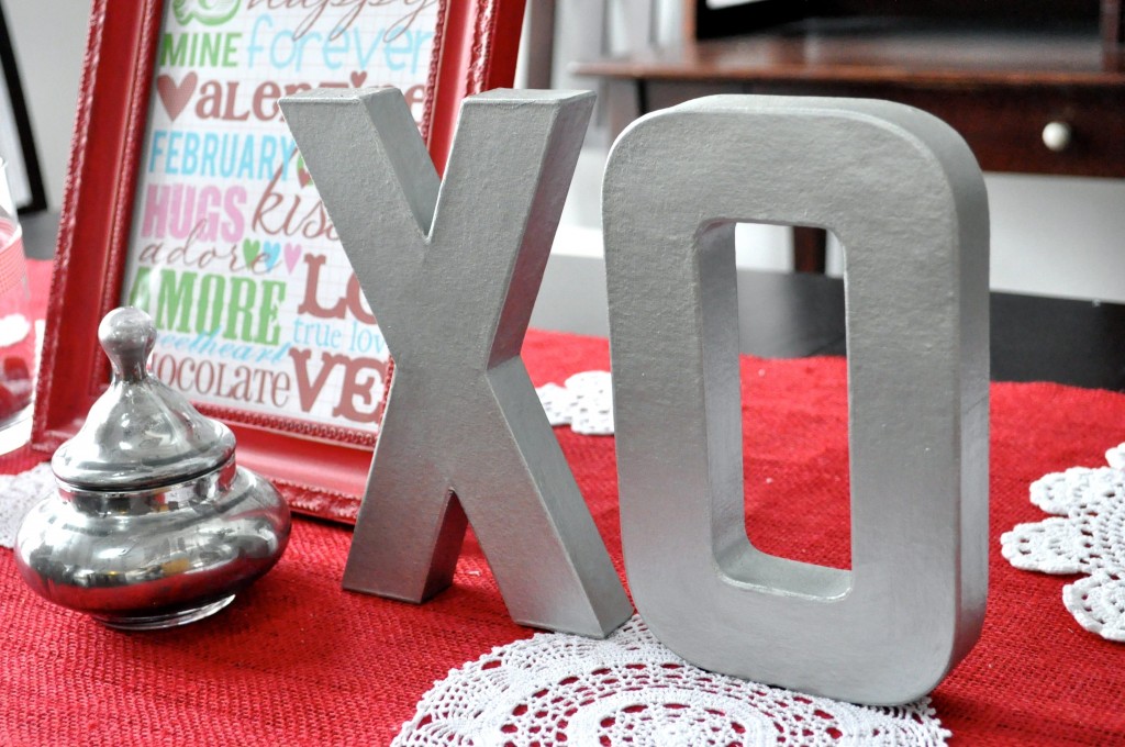 painted faux letters