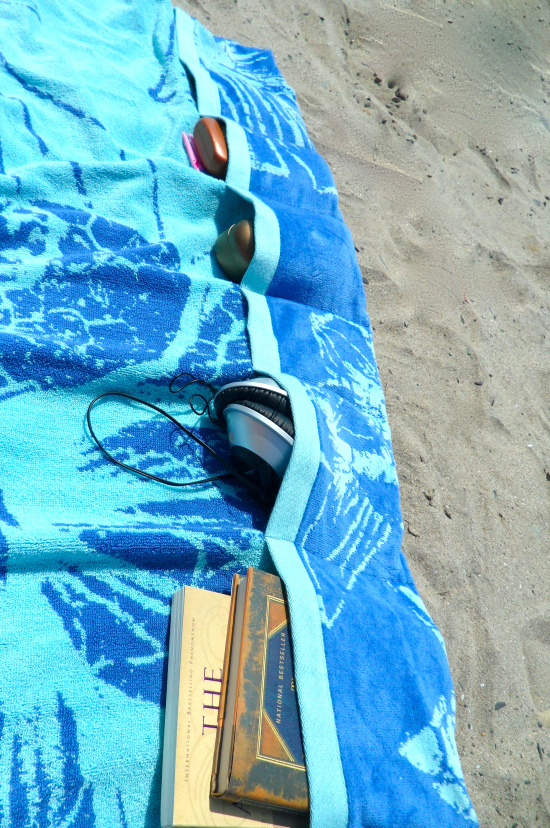 beach towel with pockets tutorial