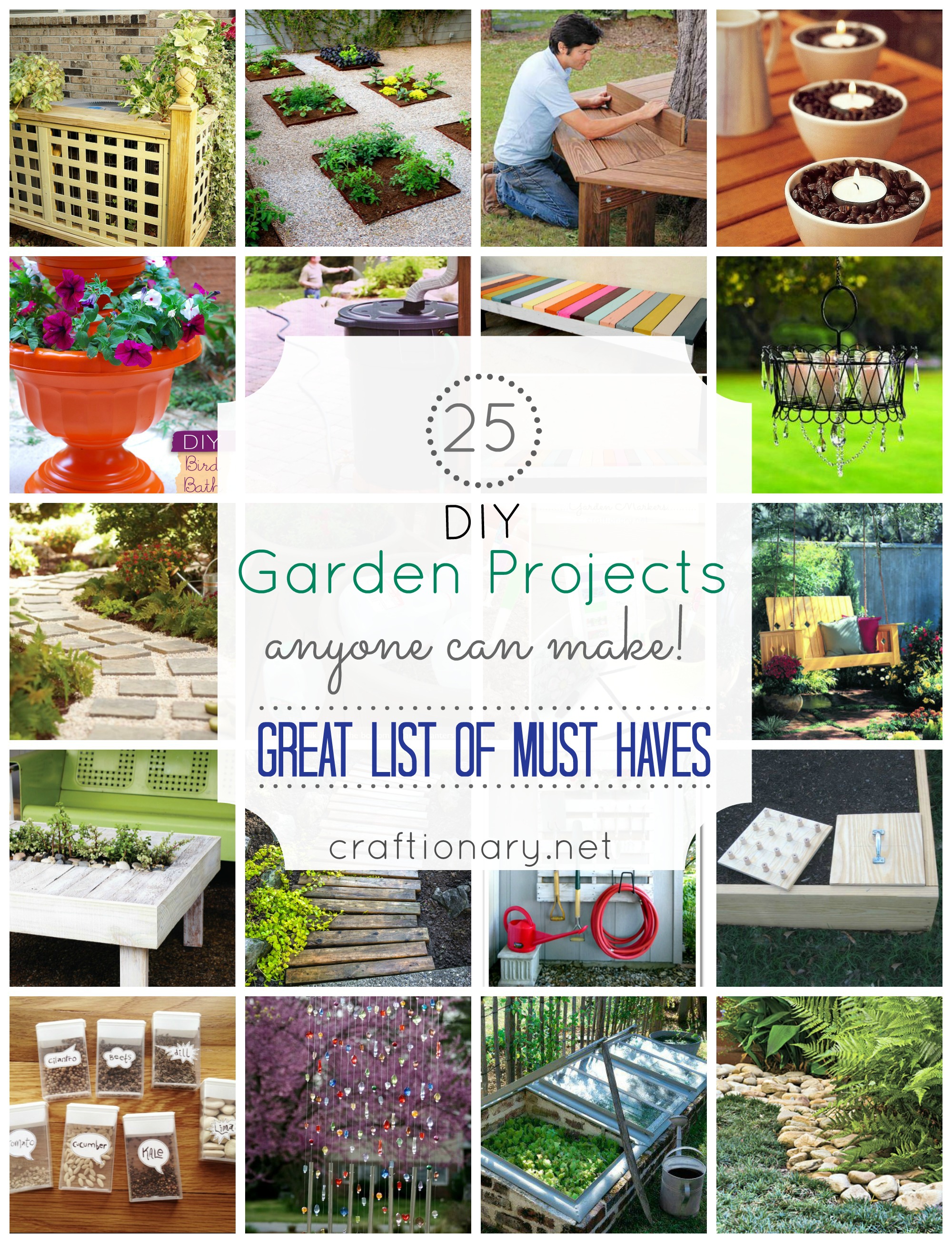 25 DIY Garden Projects Anyone Can Make - Craftionary