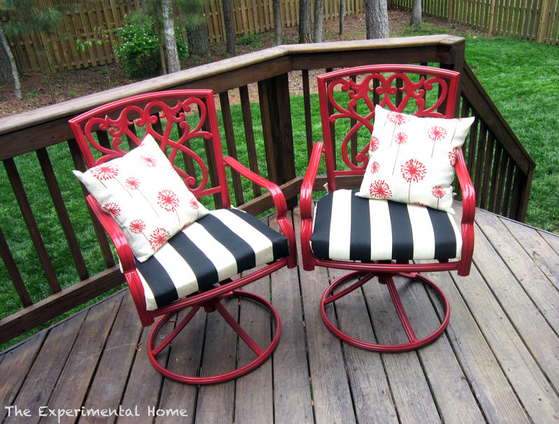 DIY painted deck chairs