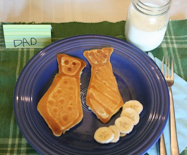 Kids fathers day recipes ties pancakes