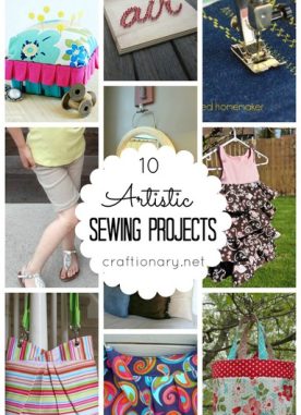 10 Artistic Sewing Projects tutorials and DIY ideas