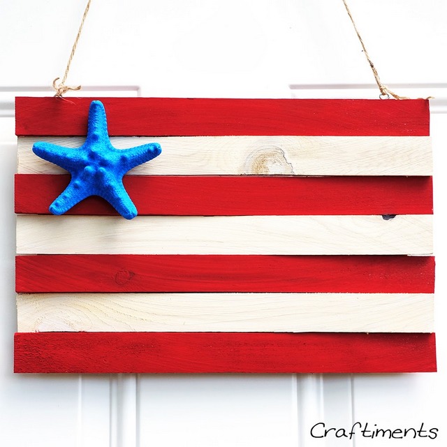 patriotic wood flag